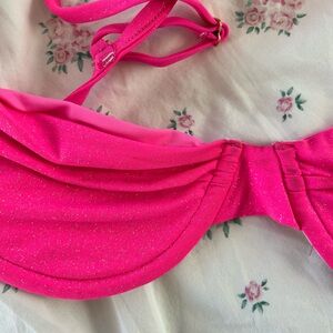 Frankie’s Bikinis Pink Glitter Top